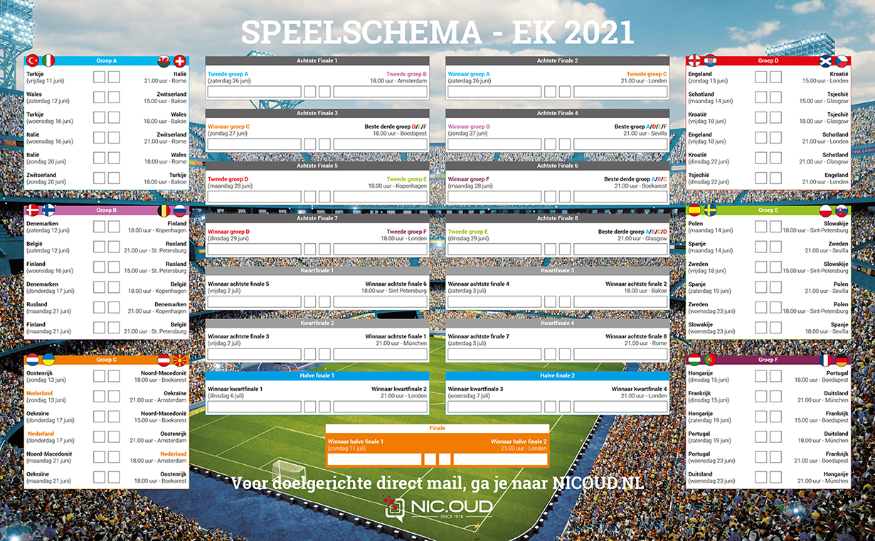 EK speelschema 2021