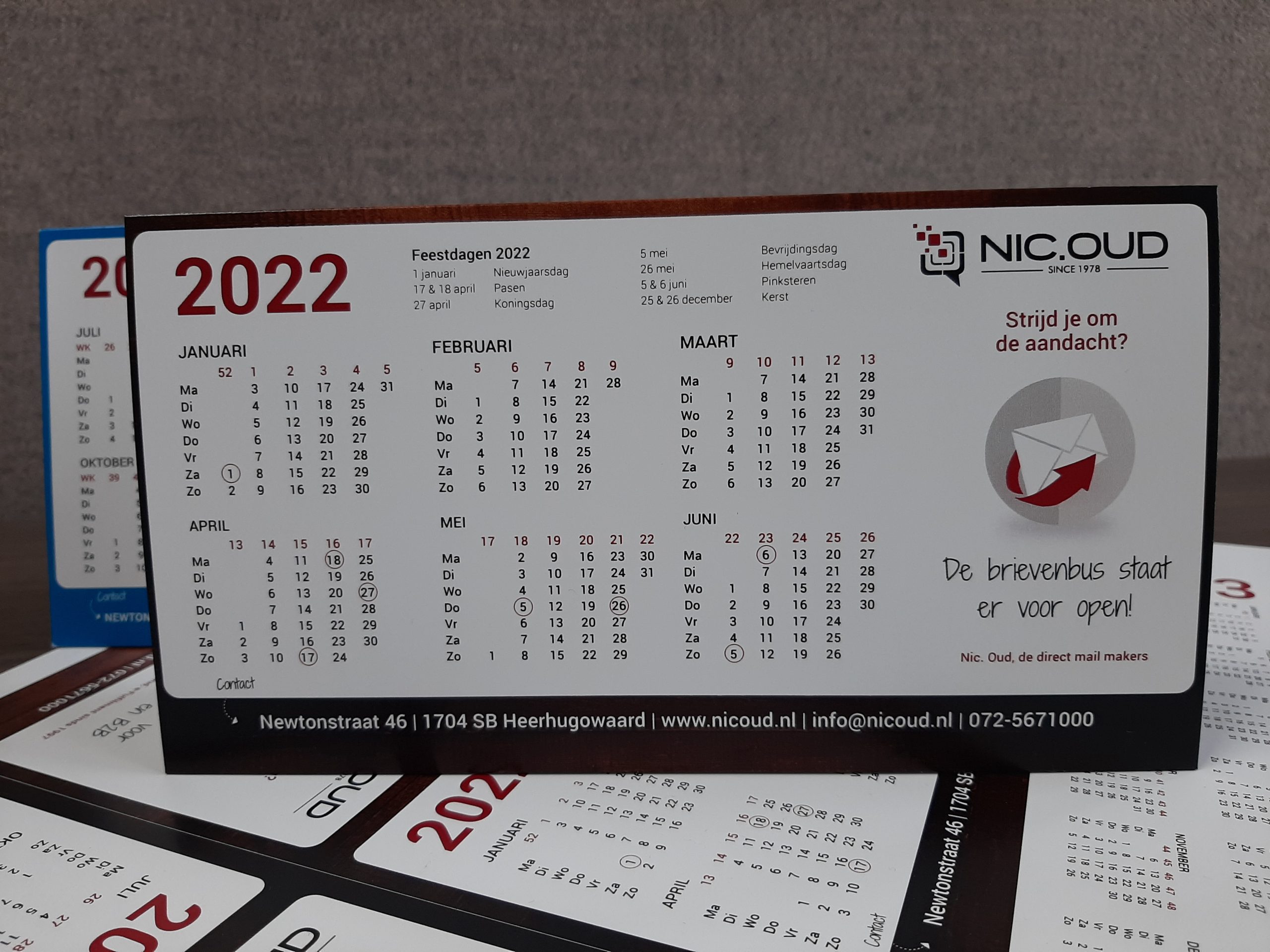Bureaukalender 2022